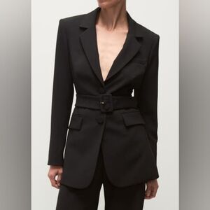 Veronica Beard Ryanne Belted Dickey Jacket Size 6 Black NWT